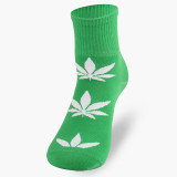 2021 New Maple Leaf Long Socks Cotton Skateboard Hemp Leaves Socks Trend Korean Street Harajuku Sports Socks