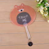 Personalized Custom Logo mini fan Printed Durable Fabric Plastic paper folding advertising giveaways cartoon animal Hand Fan