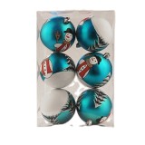 10cm printed plastic Christmas ball