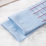 Wholesale Fashion Women Colorful Spliced Plaid Cotton Knee Socks