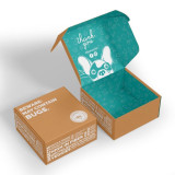 Recycled custom logo color shipping paper cardboard clothes corrugated apparel packaging flat folding gift mailer box