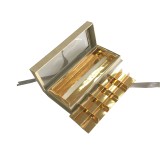 Luxury Fashion Custom Hot Stamping Logo PVC Window Gift Chocolate Dates Packaging Box With Golden Holder