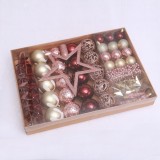chic champagne silver and rose gold christmas ball set for christmas tree decoration