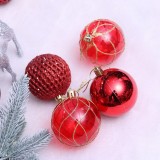 Ready to ship 7cm Dark green plastic tree hanging decoration ball
