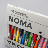 Eco Friendly Creative Packaging Custom Logo Printed Paper Foldable Rectangular White Empty Tool Set 19 Color Pencils Packaging