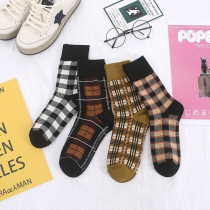 Autumn and Winter New Socks Female High Tube Korean Style Ladies Cotton British Style High Tube Socks Japanese Cotton Socks