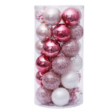 New Year 6cm Christmas ball 5- Design packs decorative hanging clear plastic balls
