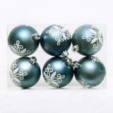 8cm clear Plastic Christmas Ball with handpainted