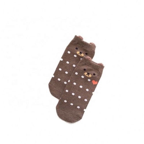 Fashion Candy Color Animal Collected Pig Bear Cat Cute Female Ankle Novelty Women  Socks