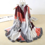 2021 Autumn Winter New Fashion Comfortable Soft Silk Scarves Outdoor Dual-Use Long Silk Shawl