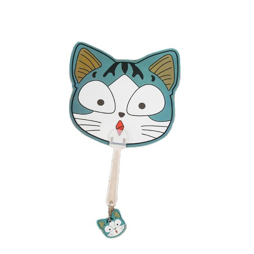 Various styles anime cute plastic pan white hand fan plastic customized promotion plastic hand fan