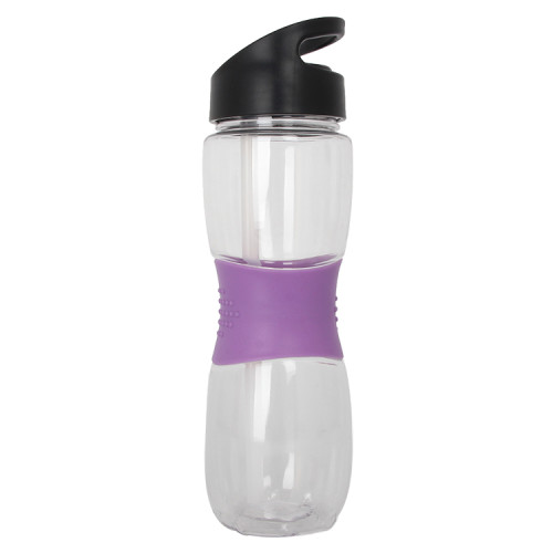650ml Large capacity sports plastic straw water bottle whey protein shaker travel drinking water bottle unbreakable bottle