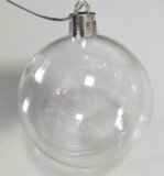 10cm clear heart shape plastic Christmas ball ornament