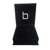 Custom Logo Book Shape High quality Plush Necklace Jewelry Storage Box For Luxury Gift Box