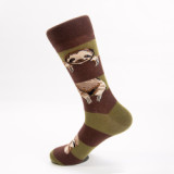 Bradypod Animal Striped Design Cute Cotton Fashion Funny Woman Custom Leisure Wholesale Happy Socks