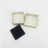 LUxury gold shiny wedding gift jewelry ring packing box ,jewelry shipping box with foam