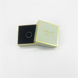 LUxury gold shiny wedding gift jewelry ring packing box ,jewelry shipping box with foam