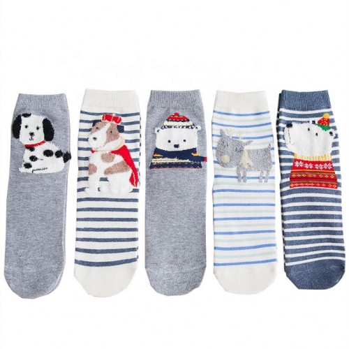 New Arrivals Women  Cute Funny Striped Socks Casual Cotton Crew Animal Socks