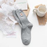 New Embroidered Rabbit Socks Female Socks Korea Cartoon Lovely Autumn Socks