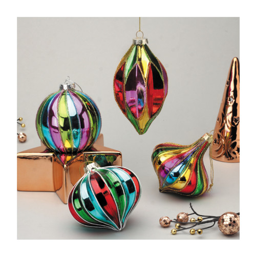 Colorful Hand Painted Glass Christmas ball Ornaments Christmas bauble Christmas items