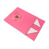 Premium Luxury Cardboard Paper Large Pink Rose Red Clothing Magnetic Gift Boxes Custom Shoe Box Packaging