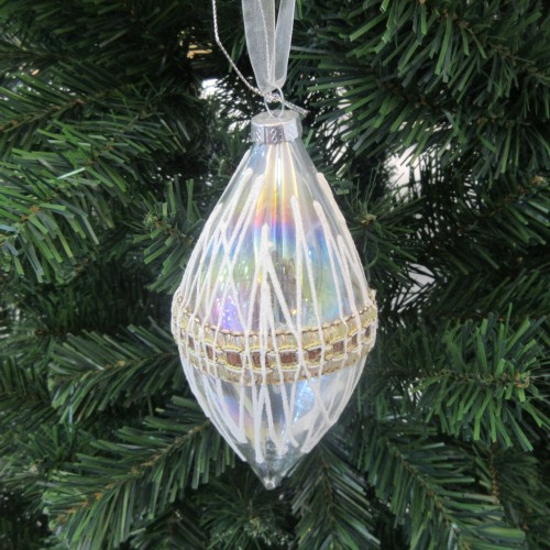 8*15cm Christmas glass bell shape  painted ball for Christmas tree decoration