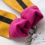 Custom High Quality Women Colorful Patchwork Mirco Compression Soft Spring Warm Knee Socks