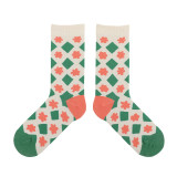 Autumn And Winter New Japanese Women Cartoon Illustration Cotton Socks Couple Ins Personality Trendy Tube Socks