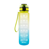 32oz Motivational Time Maker Leakproof BPA Free Plastic Tritan Reusble Flip Top Water Bottle For Sports