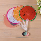 Factory price summer colorful hand fan customized printing portable round plastic fan for promotional gifts
