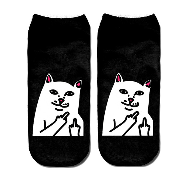 Factory Custom 360 Degree Seamless Unisex Colorful Sock 3d Digital Animal Cat Cartoon Tube Printed Socks