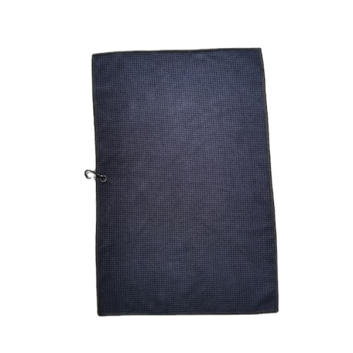 China suppliers customized logo microfiber waffle sports golf towel with grommet and iron hook