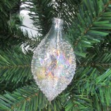 8*15cm Christmas glass bell shape  painted ball for Christmas tree decoration