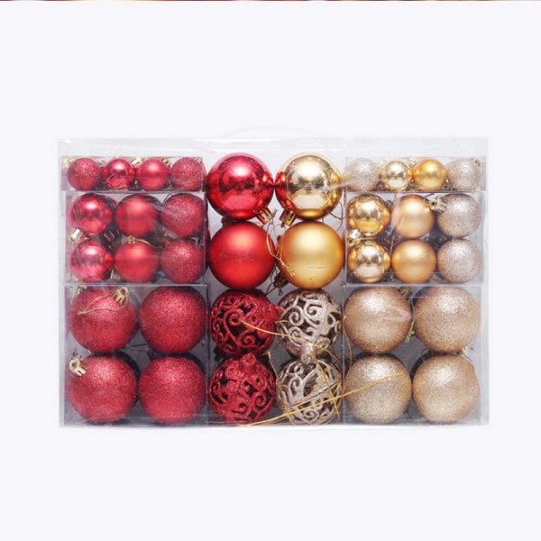 Wholesale 100pcs pack shatterproof plastic christmas tree hanging ball christmas ornament