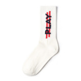 Custom Letter Design White Black Woman Custom Quick Dry Wholesale Unisex Sport Socks