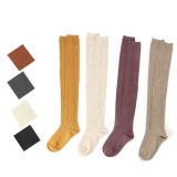 Autumn And Winter New Three-Dimensional Wide Draw Bottoming Over Knee Long Cotton Women  Socks