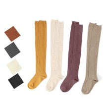 Autumn And Winter New Three-Dimensional Wide Draw Bottoming Over Knee Long Cotton Women  Socks