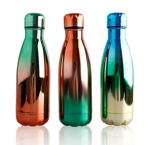 mini insulated stainless steel metal cola shaped drinking water bottle bottles with custom logo for sport