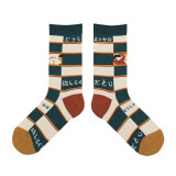 Autumn And Winter New Japanese Women Cartoon Illustration Cotton Socks Couple Ins Personality Trendy Tube Socks