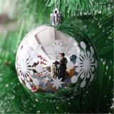 Silver Christmas painted ball