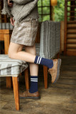 Autumn and winter new product Japanese two-bar pile socks female college style double needle socks  wholesale factory direct