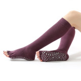Full Finger And Half Finger Middle Tube Ladies Yoga Socks Yoga Pilates Sock For Women Non-Slip Cotton Wholesale