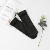 women's new style socks Japanese winter flat warmth non-slip socks cotton and velvet snow tube socks