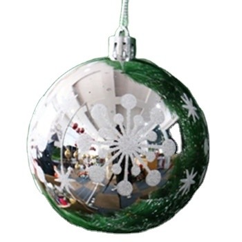 Silver Christmas painted ball