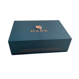 Luxury design special shape design custom metal plate logo personalized  dark green skin care set cosmetic box