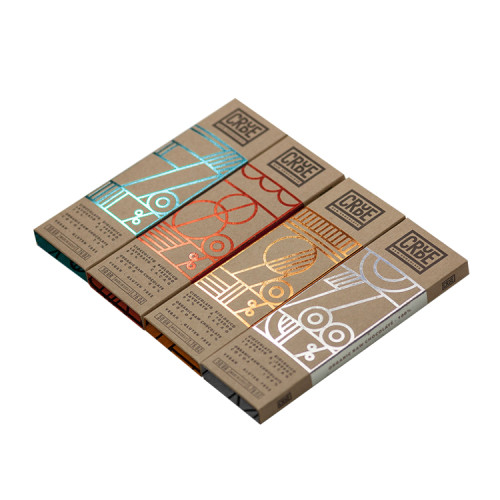 Custom Logo Hot Foil Luxury Chocolate Bar Box Kraft Paper Grids Food Grade Gift Packaging Chocolate Covered Strawberry Boxes