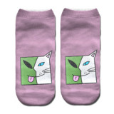 Factory Custom 360 Degree Seamless Unisex Colorful Sock 3d Digital Animal Cat Cartoon Tube Printed Socks