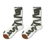 Custom Women Ins Tube Socks Street Version Of The Long Tube Autumn And Winter Creative Oil Painting Art Japanese Male Stockings
