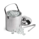 Bar Tool 1300ml Mini Double Wall Stainless Steel Ice Bucket with Ice tongs and Ice Strainer