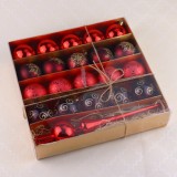 unique factory sale various colour and mixed design plastic  christmas balls set